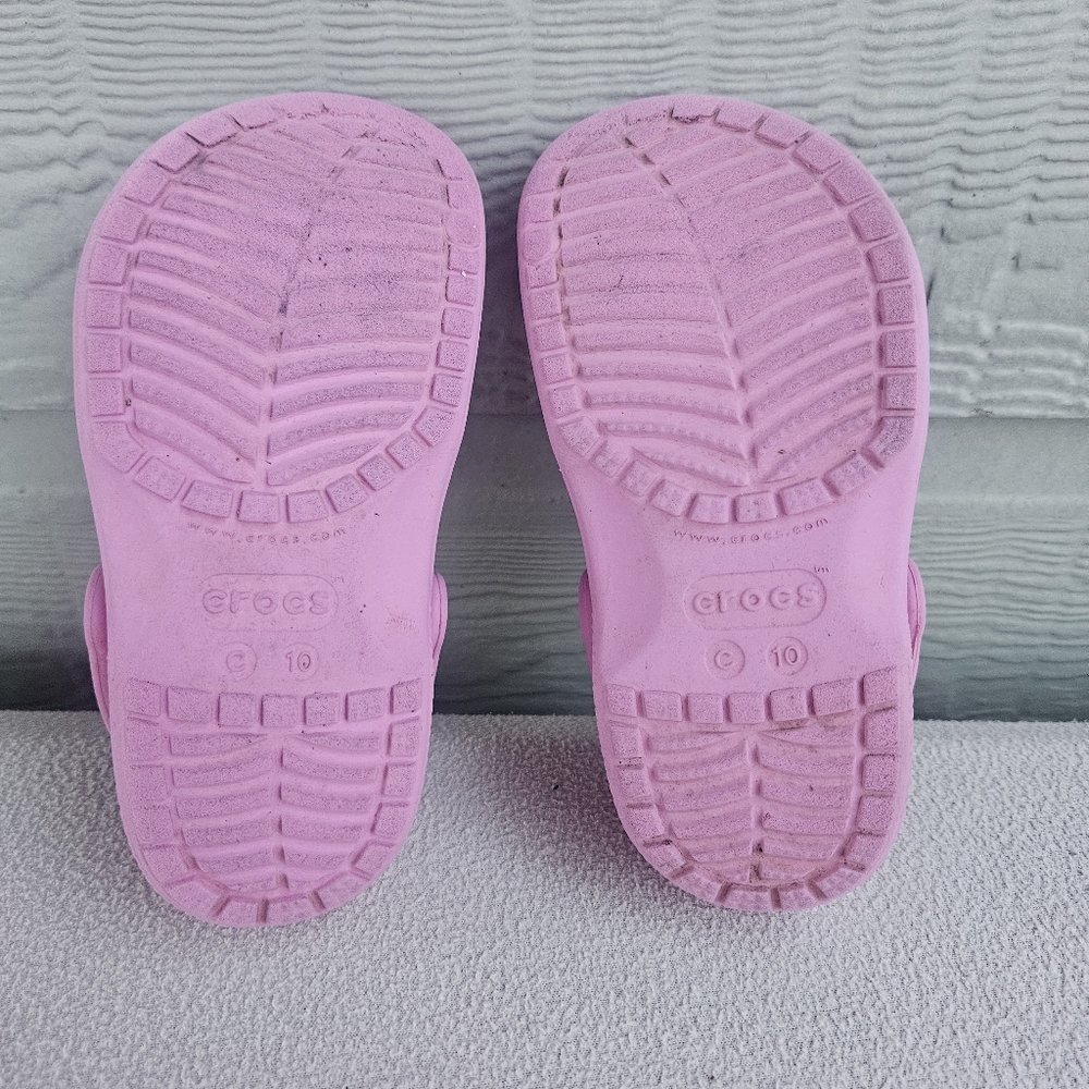 Crocs Classic Clog Girl SZ 10 Slip-On Light Pink Water Shoes - Picture 9 of 12
